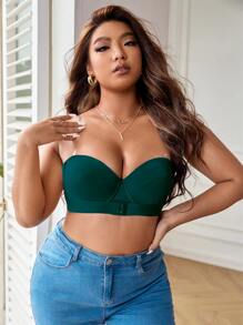 1 par Sujetador unicolor con aro con Tira bandolera - Agua verde azul - Ver 5