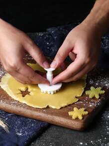 3 piezas Molde de galleta en forma de copo de nieve - Blanco - Ver 5