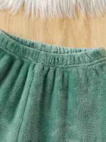 Bebé niño Pullover con bordado de dinosaurio de manga raglán con pantalones - Multicolor - Ver 8