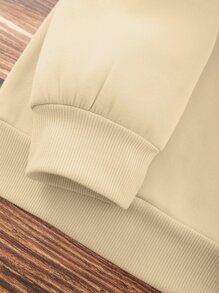 SHEIN EZwear 卡通圖案加絨內裏運動衫