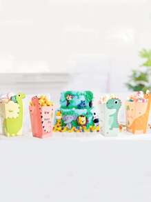 Hộp đóng gói kẹo 4 chiếc mô hình khủng long - Nhiều màu - Xem 3