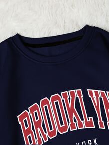 INAWLY Letter Graphic Thermal Lined Sweatshirt,Long Sleeve Tops Graduation,Back To School Outfits,Graduation,Teacher Outfits For Women,Back To School Pullover Fall Outfit