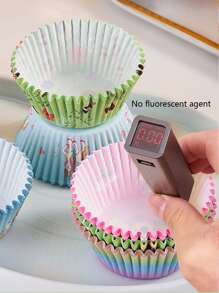 100 cái Khuôn mẫu Kỳ Lân Ngẫu nhiên Khuôn bánh Cupcake - Nhiều màu - Xem 7