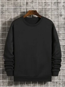Manfinity Dauomo Men Thermal Lined Sweatshirt - Black - View 1