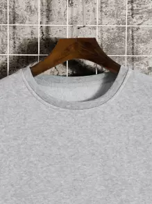 Manfinity Dauomo Men Round Neck Thermal Lined Sweatshirt - Grey - View 5