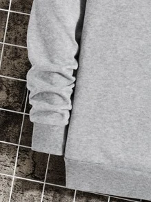 Manfinity Dauomo Men Round Neck Thermal Lined Sweatshirt - Grey - View 6