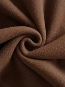 Men Letter Graphic Drawstring Thermal Lined Hoodie - Chocolate Brown - View 5