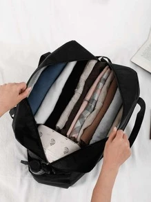 WHICHLIFE 1 Gói Trang Trí Miếng Dán Túi Du Lịch Có Thể Gập Lại, Túi Đựng Quần Áo Du Lịch Lớn - màu đen - Xem 3