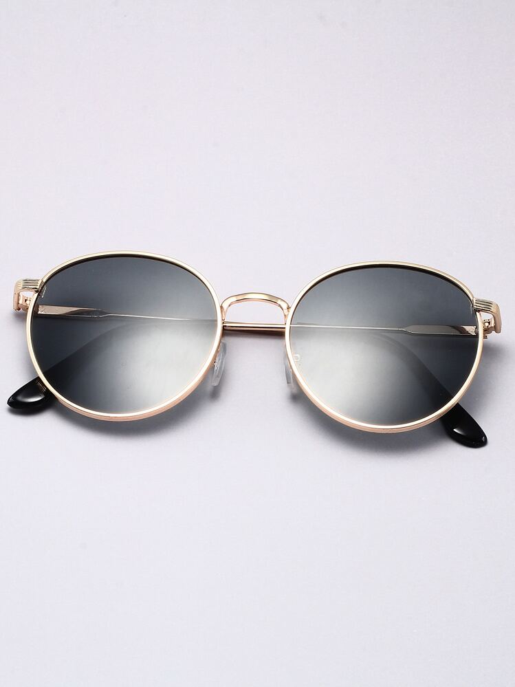 男士金属框时尚眼镜复古時尚眼鏡配饰沙滩眼镜時尚眼鏡节日時尚眼鏡夏季沙滩度假、户外、旅行 - 金色 - 查看 5