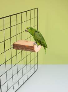 Tabla de salto de madera para ardilla y loro, juguete para mascotas y suministros para soporte de plataforma - Café integral - Ver 1