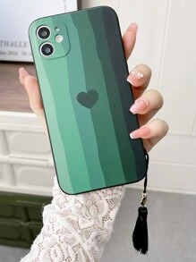 条纹流苏手机壳，兼容 15/15 Plus/15 Pro/15 Pro Max - 彩色 - 查看 1