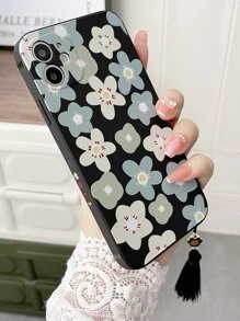 Floral Print Phone Case With Tassel,International Version, Not The Domestic Version - Multicolor - View 5