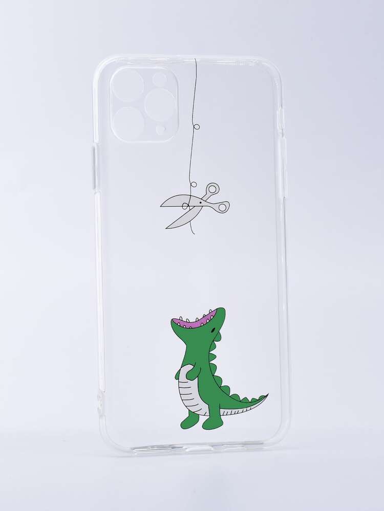 1pc Cartoon Graphic Clear Case Compatible With iPhone