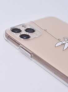1 pieza Funda compatible con iPhone con estampado de dibujos animados transparente - transparente - Ver 5