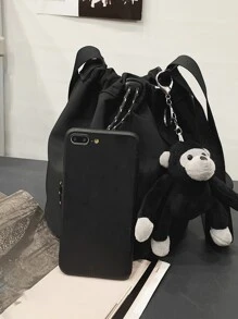 Túi đeo chéo mini thời trang thiết kế có túi đựng chữ và dây rút, phù hợp với mọi phong cách, có phụ kiện trang trí, quà tặng vui nhộn, quà tặng du lịch ngày lễ cho nam, quà tặng kỳ nghỉ cho nam, quà tặng máy tính xách tay, túi da sinh viên dùng ngoài trời dung tích lớn, túi tote màu đen, đồ dùng du lịch thiết yếu, túi đựng đồ dùng ngày lễ cho nam, túi đeo chéo cắm trại cho nam, túi mùa hè, túi đeo vai trở lại trường, túi đeo chéo, đồ dùng học tập mùa xuân, túi nhỏ, ví, đồ dùng cho cuộc sống mới, túi đeo hông cho nam, đồ dùng thiết yếu cho nam - màu đen - Xem 3