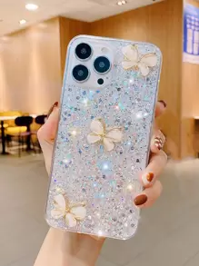 3D水钻蝴蝶亮片果冻手机壳，国际版，非国内版 - 彩色 - 查看 4