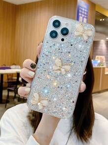 3D水钻蝴蝶亮片果冻手机壳，国际版，非国内版 - 彩色 - 查看 5
