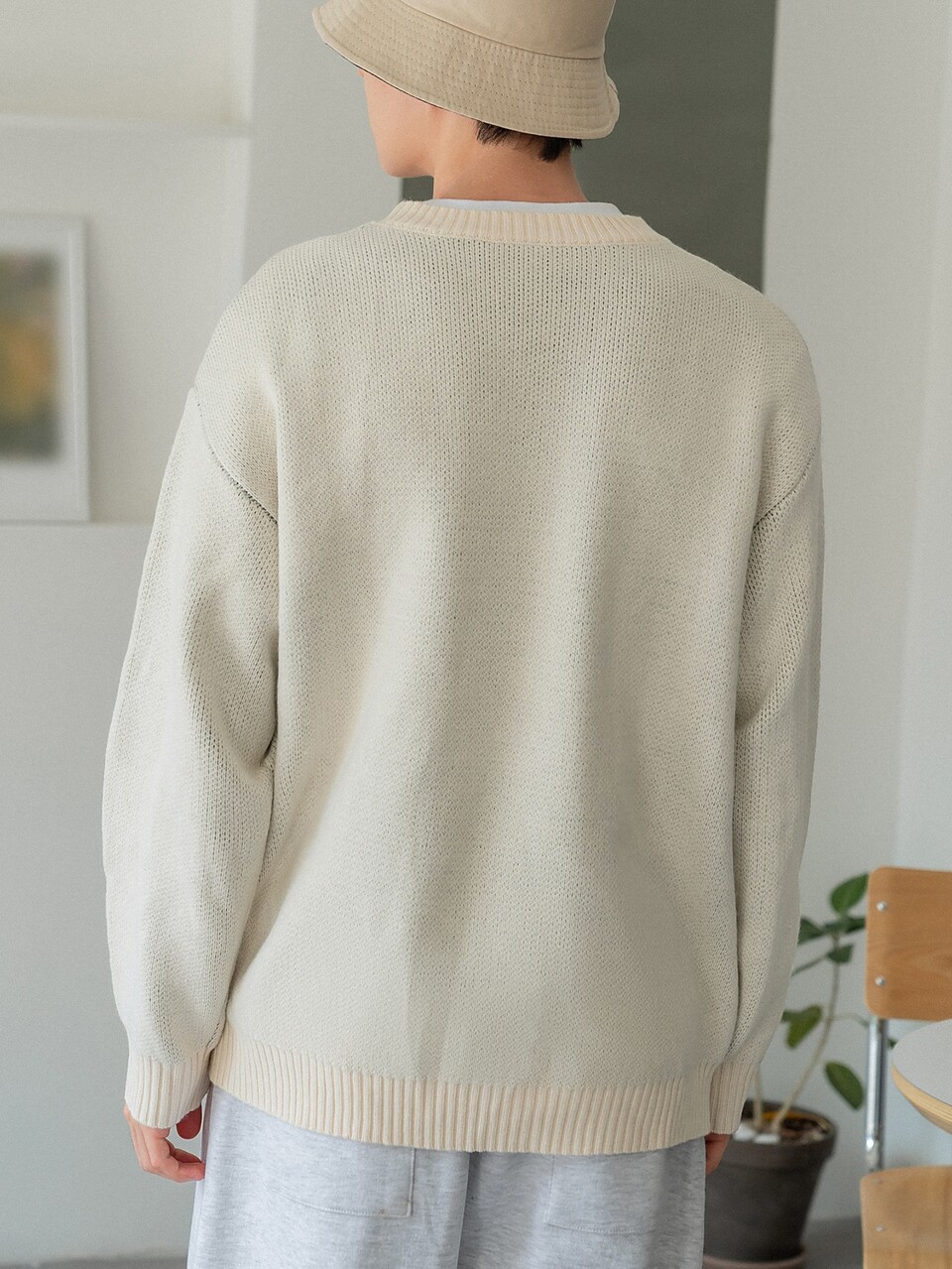 Men 1pc Figure & Letter Pattern Drop Shoulder Fall Sweater