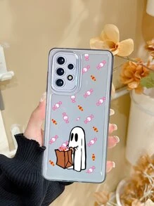 Ốp lưng điện thoại trong suốt in hình ma hoạt hình Halloween, phiên bản quốc tế, không phải phiên bản nội địa. - Nhiều màu - Xem 1