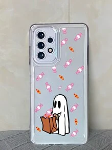 Ốp lưng điện thoại trong suốt in hình ma hoạt hình Halloween, phiên bản quốc tế, không phải phiên bản nội địa. - Nhiều màu - Xem 2