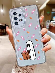 Ốp lưng điện thoại trong suốt in hình ma hoạt hình Halloween, phiên bản quốc tế, không phải phiên bản nội địa. - Nhiều màu - Xem 5