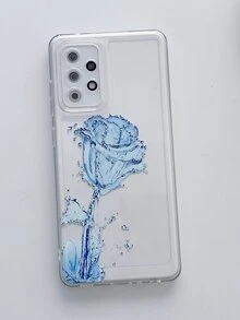 玫瑰印花透明手機殼 - 無色 - 查看 4