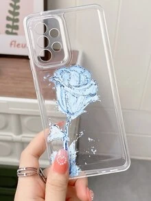 玫瑰印花透明手機殼 - 無色 - 查看 5