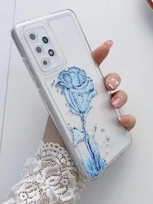 玫瑰印花透明手機殼 - 無色 - 查看 6