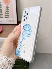 玫瑰印花透明手機殼 - 無色 - 查看 7