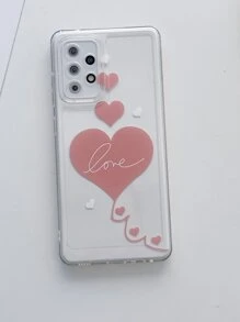 愛心圖案透明手機殼 - 無色 - 查看 6