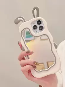 Rabbit Ear Decor Mirror Phone Case - Multicolor - View 1