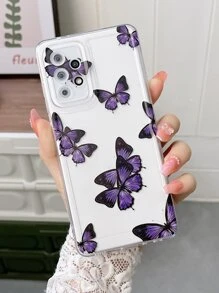 Butterfly Print Clear Phone Case - Clear - View 1