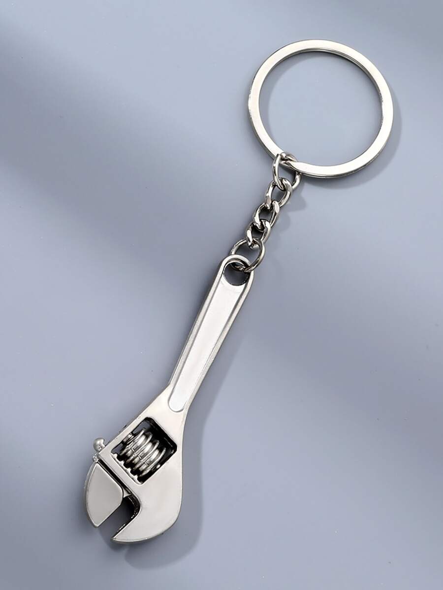 Móc khóa nam cờ lê quyến rũ - Bạc - Xem 1