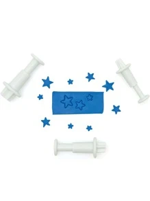 3入組星形設計餅乾印章 - 白色 - 查看 5