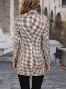 Plaid Double Breasted Blazer - Multicolor - View 2