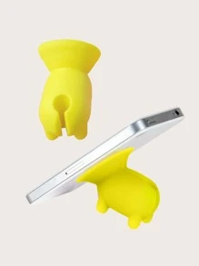 動物設計手機支架 - 黃色 - 查看 1