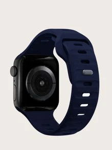 1入組素色防水錶帶適用於Apple Watch - 藍色 - 查看 2