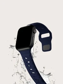 1入組素色防水錶帶適用於Apple Watch - 藍色 - 查看 3