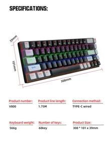 1 bàn phím cơ có thể tráo đổi nóng - màu đen - Xem 4