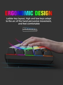 1 bàn phím cơ có thể tráo đổi nóng - màu đen - Xem 3