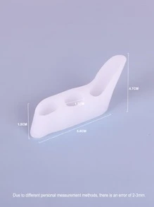 1pair Silicone Toe Separators - White - View 4