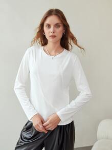 MOTF PREMIUM COZY SEAM T-SHIRT - White - View 6
