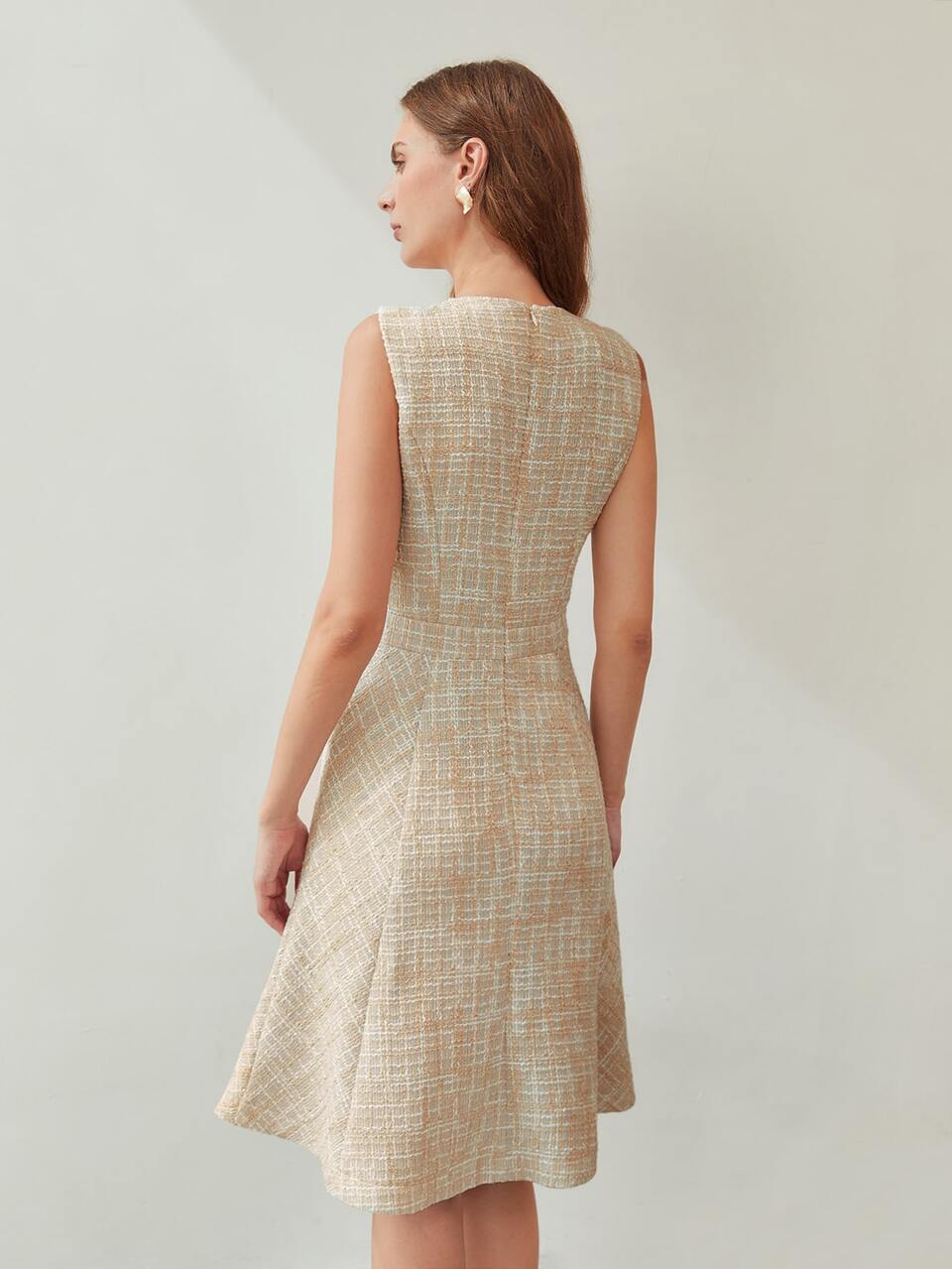 TWEED SLEEVELESS DRESS