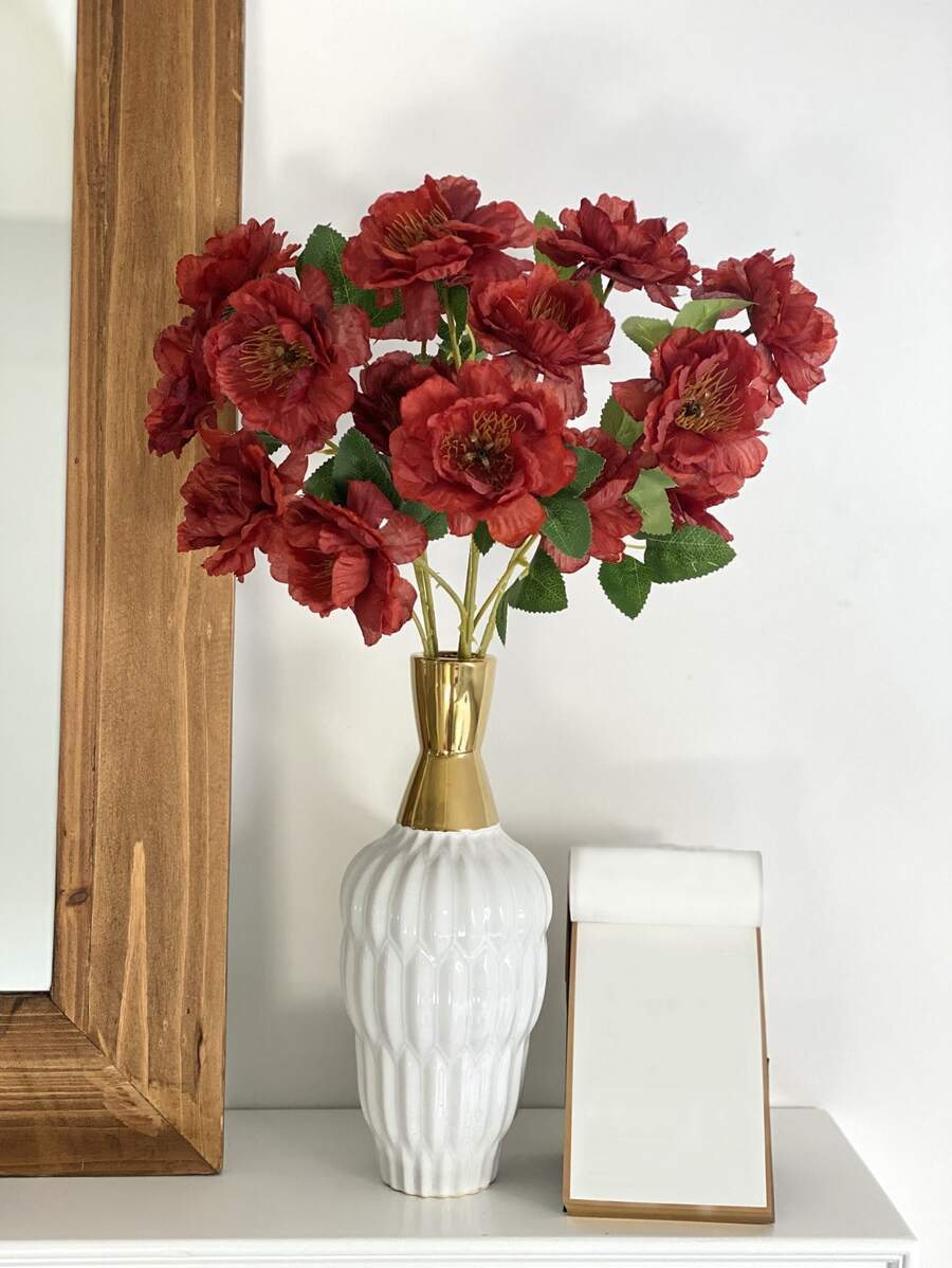 1pc Artificial Flower - Red - View 1