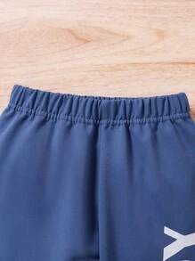 Toddler Boys Colour Block Pullover & Letter Graphic Joggers - Multicolor - View 4