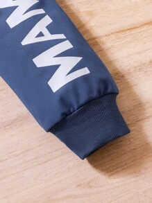 Toddler Boys Colour Block Pullover & Letter Graphic Joggers - Multicolor - View 5