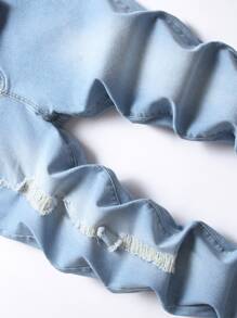 Manfinity Men Ripped Washed Skinny Jeans - Light Wash - View 4