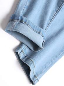 Manfinity Men Ripped Washed Skinny Jeans - Light Wash - View 5