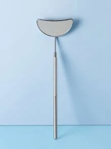 1pc Pretty Lash Mirror, Stainless Steel Makeup Mirror, Eyelash Extensions Accessories For Lash Extension Supplies, (Silver) - Silver - View 1