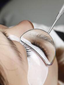 1pc Pretty Lash Mirror, Stainless Steel Makeup Mirror, Eyelash Extensions Accessories For Lash Extension Supplies, (Silver) - Silver - View 8